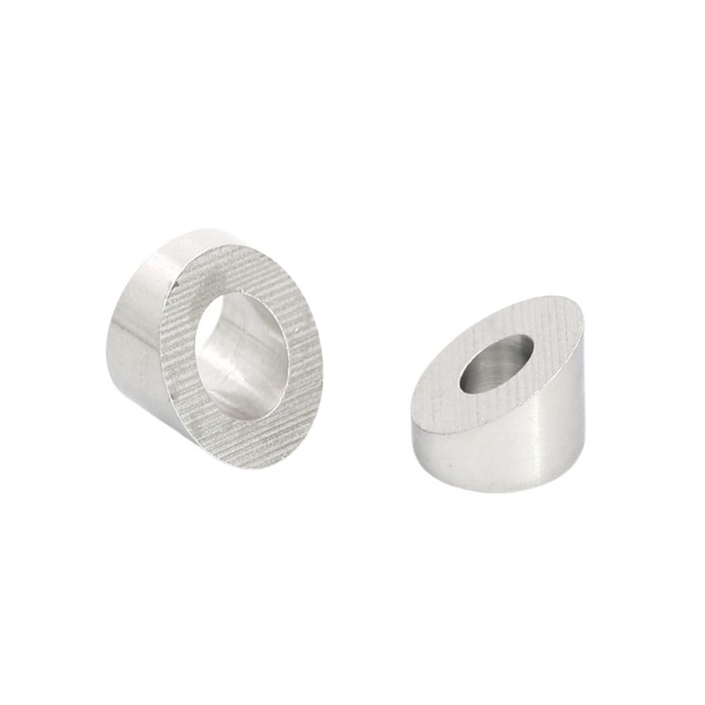 Morsetti per Fune 10/30/50/100 Pezzi ringhiera Cavo Ponte rondella angolata smussata da 30 Gradi 3/8 Fori Hardware Marino in Acciaio Inossidabile 316(30pcs)