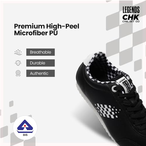 Image of CHK Legend Men's Casual Shoes | Premium Microfiber PU Upper | Cushioned Insole & EVA Midsole | Durable High-Abrasion Outsole | Lightweight Lace-Up Fashion Sneakers for Everyday Comfort