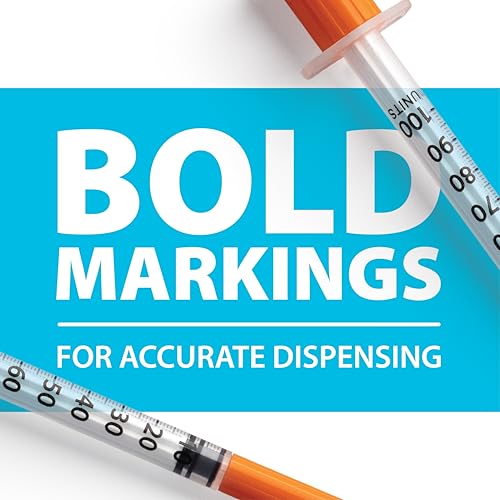 Image of Easy Touch 30 Gauge U-100 Insulin Syringes (30G 0.3cc 5 /16 inch) with 5 /16 inch Short Needle, 0.3cc (30 Unit Capacity), Bold Markings for Accurate Dosing, Disposable, Box of 100