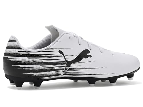 Puma Unisex-Child ATTACANTO Firm, Artificial Ground Soccer Cleats, White-Black AH25, Big Kid 2 by PUMA - Used condition - Image 3