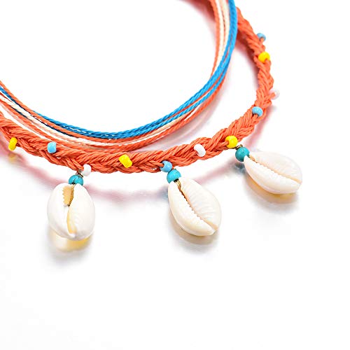 Jeka Beach Anklets For Women Boho Summer Handmade Layered Anklet Set Waterproof Adjustable Wax Thread Stackable Foot Jewelry For Girl #TOP5