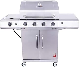 Char-Broil 463354021 Performance 4-Burner Cabinet Style Liquid Propane Gas Grill, Stainless Steel