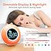 Kids Alarm Clock with Sound Machine, 12 Soothing Sounds, Child Lock - Dimmable Wake Up Lamp, Digital Night Light Clock for Bedrooms, Toddler Sleep Training Clock, Gifts for Girls Boys Children 3-12
