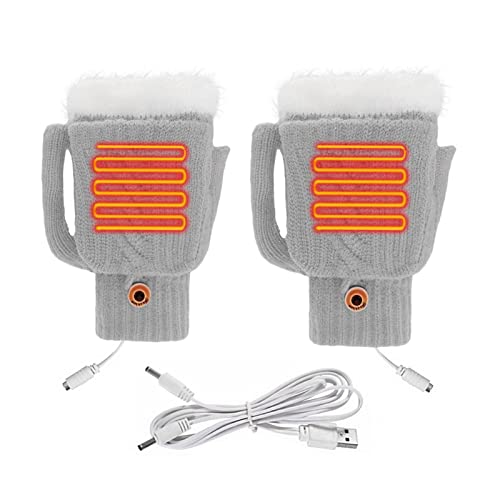 Luvas de Inverno Aquecidas para Mulheres | Luvas de Aquecimento Mitten Inverno Mãos Quentes | Luvas