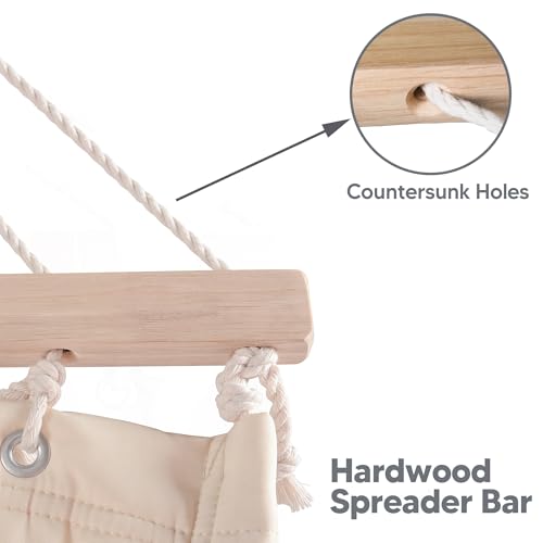 Image of SUNCREAT Hammocks Replacement Hammock for Stand, 475 lbs Capacity, Two Person Backyard Hammock for Outside, Beige