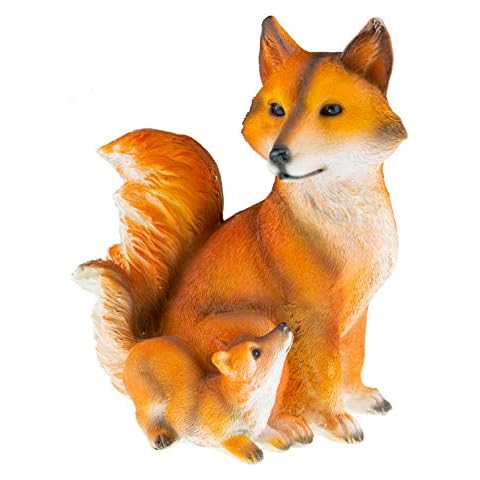 CLEVER GARDEN Fox Family Statue Cover