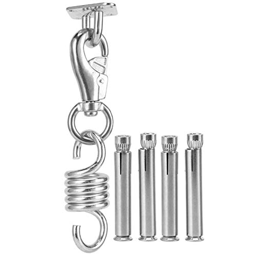 Fivela de balanço, gancho de fixação de assento suspenso, a mola suporta 300 kg, confortável e suave