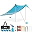 VILLEY Tenda Da Spiaggia Lycra 2x2.4m | UPF50+ | Protezione UV Totale | Kit Di Fissaggio Per Sabbia, Erba, Terreno Duro