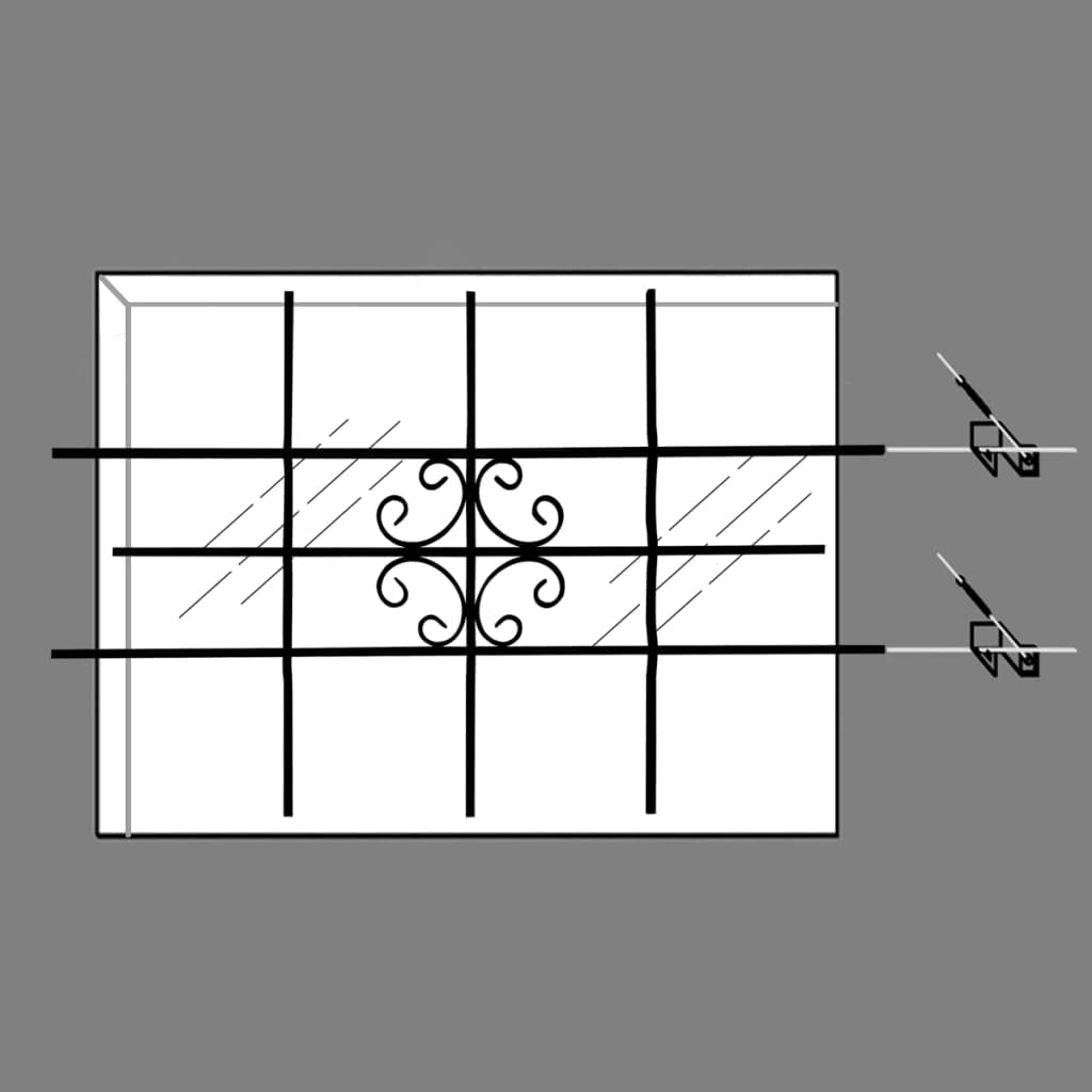 Rejilla de seguridad para la ventana 69 x 114 cm para balcón,planta baja,ventana de bodega,ventanas exteriores,Reja antirrobo