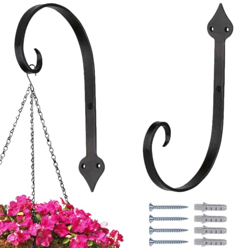2er Set Handgeschmiedeter Wandhaken Mapov aus Eisen in Schwarz 27 cm 2er Set Handgeschmiedeter Wandhaken Mapov aus Eisen in Schwarz 27 cm