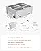 VEVOR Commercial Food Warmer, 1500W Electric Stainless Steel Steam Food Warmer with Lid, 6-Pan Fast Heating Countertop Buffet Bain Marie with Soup & Perforated Ladles, for Catering, Restaurant, Party