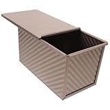 Homoyoyo Kohlenstoffstahl Toastform mit Deckel Antihaftbeschichtete Kastenform Hitzebeständige Brotbackform für Einfaches Backen