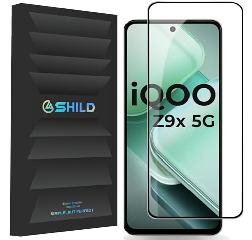 Image of SHILD Tempered Glass Screen Protector Compatible for iQOO Z9X and Vivo T3X (6.72-Inch) - Edge-to-Edge Coverage, 9H Hardness, HD Clarity, Easy Installation Kit Included