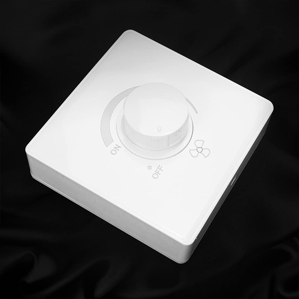 86 Type Ceiling Fan Adjustment Stepless Speed Controller Wall Dimmer Switch 220V 10A 220V 10A, White