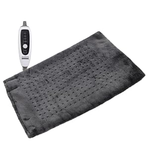 Heating Pad for Back Pain & Cramps Relief, Moist Heat Pads for Neck, Shoulder, Knee, Leg, Portable Heated Pad with 4 Heat Settings, Auto Off, 12″×15″, Dark Grey, Birthday Christmas Gifts for Women Men