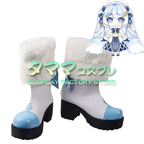 初音ミク 雪ミク2025 ボーカロイド コスプレ ウィッグ 靴 フルセット 初音ミク 雪ミク2025 ボーカロイド コスプレ ウィッグ 靴 フル