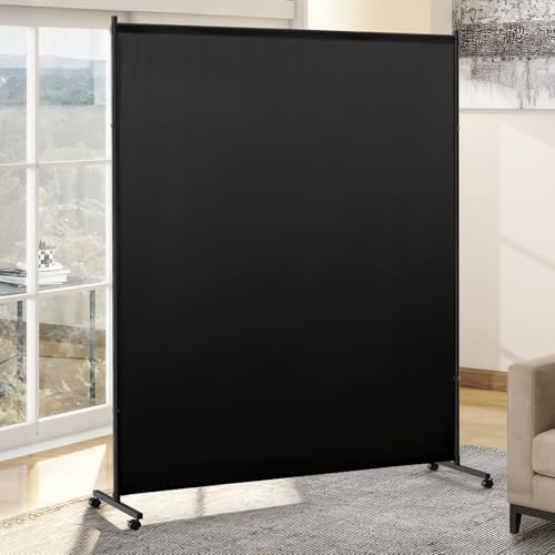 VAMFUTRE Single Panel Room Divider/Privacy Screen with Caster Wheels and