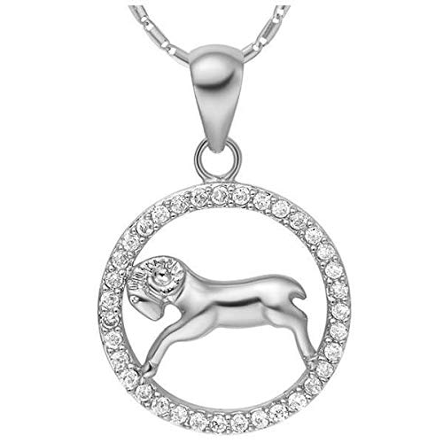 Collier en argent 925 constellation Bélier au micro-sertissage d'exception