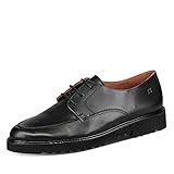 Schuhspitze: rund Paul Green 2688-029 Damen Schnürschuh Glattleder Flexible Profilsohle weich Uni, Groesse 37 1/2, schwarz