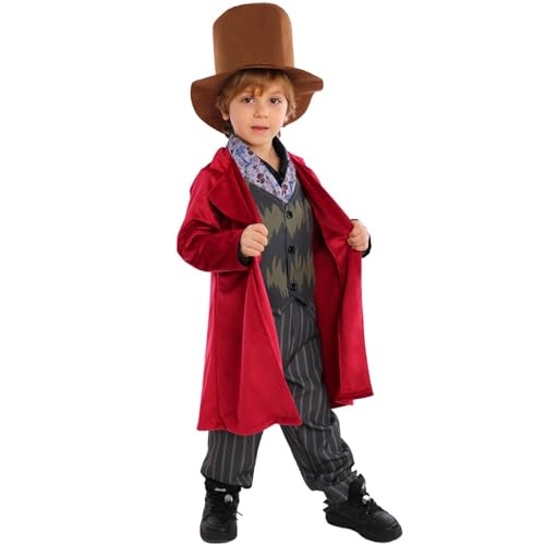Disfraz Completo Infantil Fantasía Confeccionista Rojo