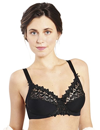 Guy de France Soutien-Gorge à Armatures à Broderies Floral - Noir 11001-5 100C FR Cover