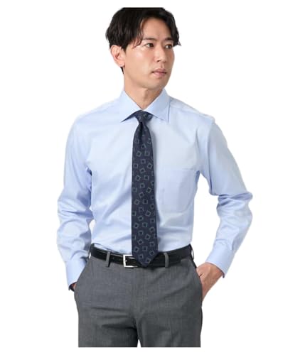 [ニューヨーカー] ロングスリーブ NY CARE FREE ドビークロス 長袖ワイドカラーシャツ メンズ 16715321 サックス 39