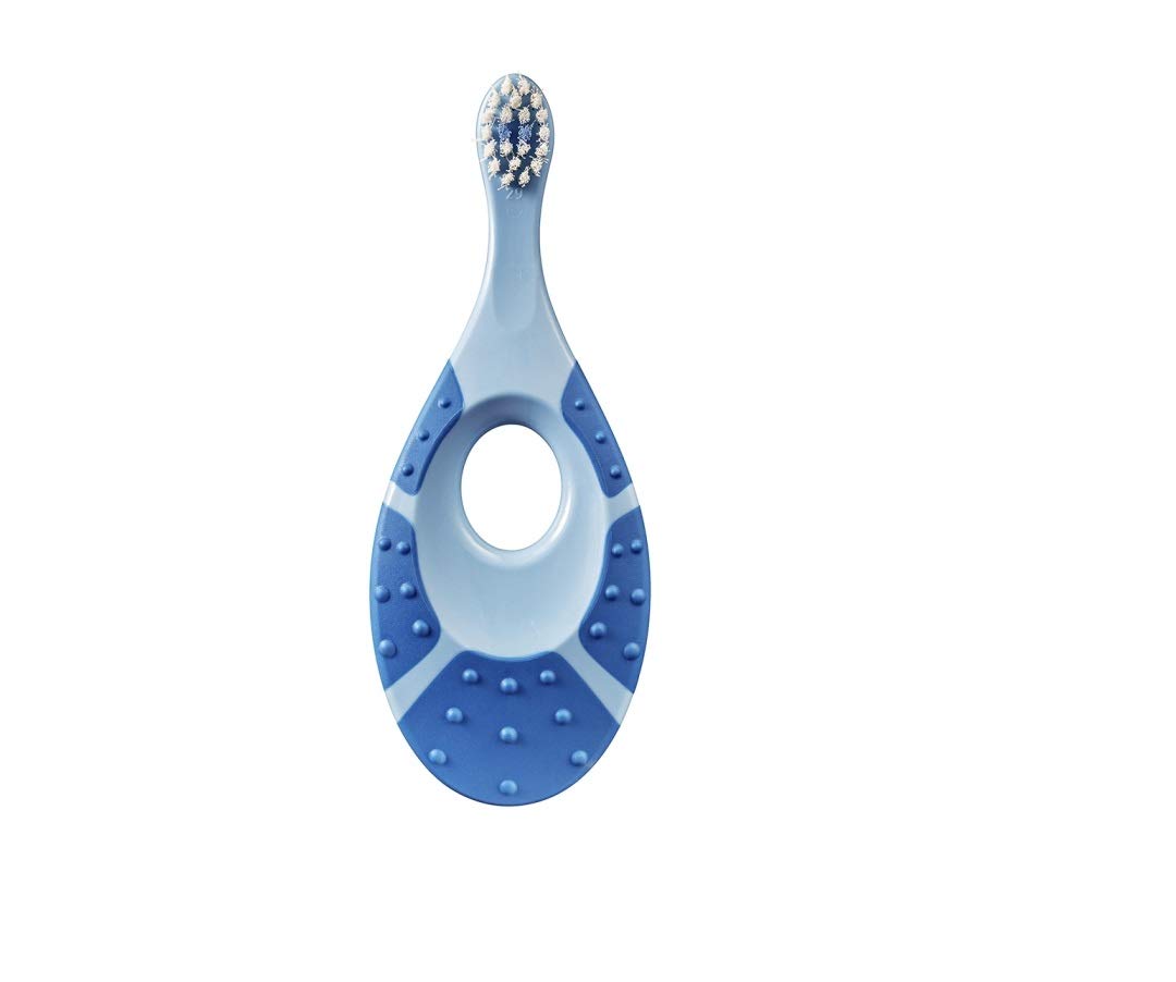 Jordan Step 1 Baby Manual Toothbrush, 0-2 Years, Extra Soft Bristles, Bpa Free Gentle To Babies. Made In Malaysia-0 Months To 24 Months Toothbrush (Blue), 1 count