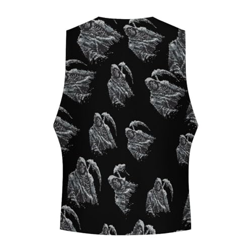 Grim Reaper Novelty Men's Suit Vest Funny Formal Dress Vests Business Waistcoat4