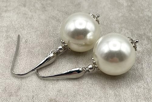 Boucles d'oreilles argent 925 perles blanches la solution anti-allergie chic et légère - 2