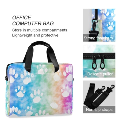 Maletín para portátil con estampado tie dye arcoíris 15.7 in miniatura 5