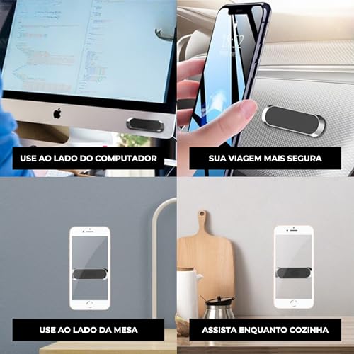 Suporte Magnético Imã para Celular Universal – Fixação Segura e Design Compacto para Carro e Mesa