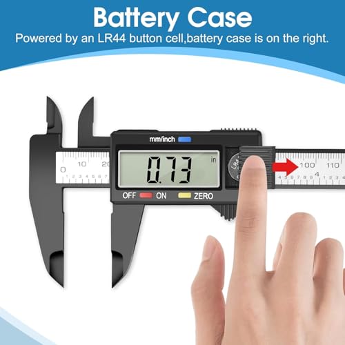 Image of Plastic Digital vernier caliper, 6 inch with Large LCD Screen, Electronic Vernier Caliper Gauge Micrometer