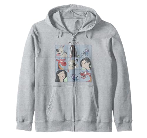 Sweat Mulan Disney à capuche zippé veste imprimée vêtements geek et pop culture