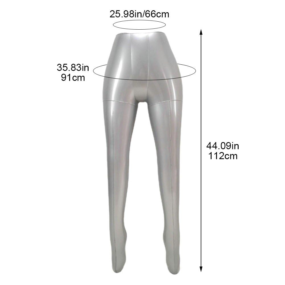 Mannequin Gonflable Demi-jambe Pour Femme - Présentoir Pour Pantalons Et Jeans (113 Cm, PVC) - 8