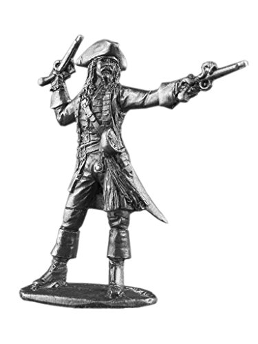 Ronin Miniatures Pirates of The Caribbean Captain Jack Sparrow UnPainted Tin Metal 54mm Action Figures Toy Soldiers Size 1/32 Scale for Home DÃ©cor Accents Collectible Figurines Item #JackSparrow