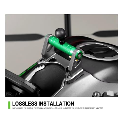 Support GPS Kawasaki Z900 Fixation Rigide Aluminium Vert Haute Performance - 6