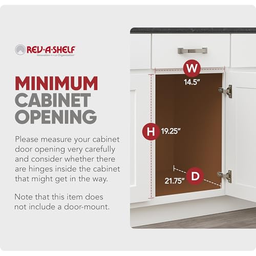 Image of Rev-A-Shelf Double Pullout Garbage Trash Cans for Kitchen Cabinets, 35 Qt