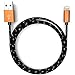 Pawtec [Apple MFi Certified] Premium Lightning Cable 3.3 Feet/1 Meter Nylon Braided for iPhone 6s 6 Plus / 6s 6 / SE / 5s / 5c / 5 / iPad Pro / Air 2 / iPad mini / mini 2 / mini 3 / iPod (Jet Black)