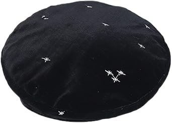 Women Girls Velvet Beanie Beret Cap Vintage Casual Military French Fashion Flat Hat