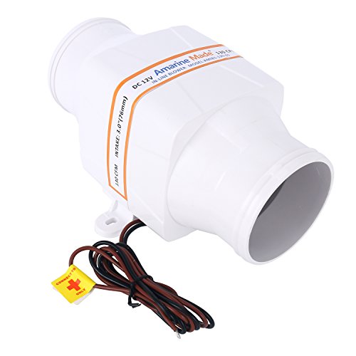 Amarine Made Marine Boat 12V Electric In Line Bilge Air Blower 130Cfm (3) #TOP7