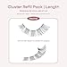 i-ENVY Cluster Palette Lash Refill, DIY Lash Makeup, Clusters False Eyelash, Varied Length, Customizable Under Lash Extension Layering (Neutral 10-15MM #08)