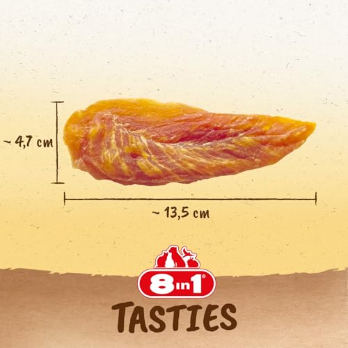 8in1 Tasties Chicken Breasts Hunde-Snack - getreidefreie Leckerlis aus köstlicher Hähnchenbrust, 85 g
