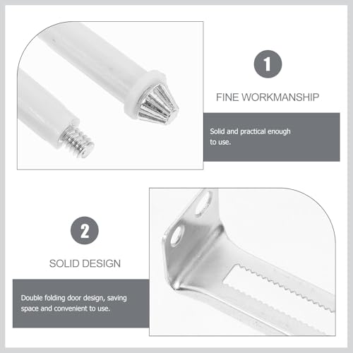 VILLCASE Bifold Closet Door Hardware Kit with Metal Top Pivots Sliding Folding Door Repair Set 2 Pairs miniatura 6
