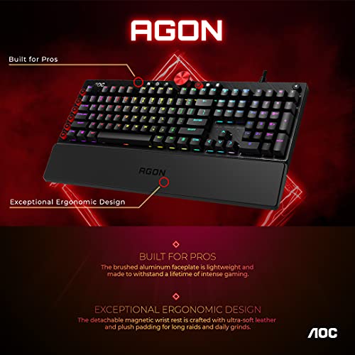 Agon Tournament-Grade Rgb Gaming Mechanical Keyboard, Cherry Mx Blue Switches, Nkro, Dedicated Macro & Multimedia Buttons, Light Fx Sync, G-Menu Software (Agk700) #TOP5