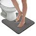 MICRODRY 10875 Quick Drying Contour Memory Foam Bath mat with GripTex skid-resistant base, 21 x 24, Charcoal