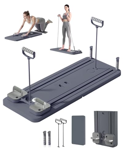 Pilates Board, Tabla de Pilates Multifuncional con Conteo Inteligente y Asas Intercambiables, Ejercicios en Ángulo para un Entrenamiento Preciso de Grupos Musculares, Hogar y Gimnasio