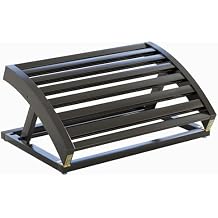 Foot Rest for Under Desk at Work - Adjustable Black Bamboo Footrest for Office and Couch