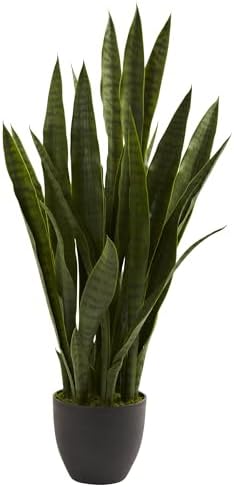 Nearly Natural 35in Artificial Snake Plant, Sansevieria Faux Gree...