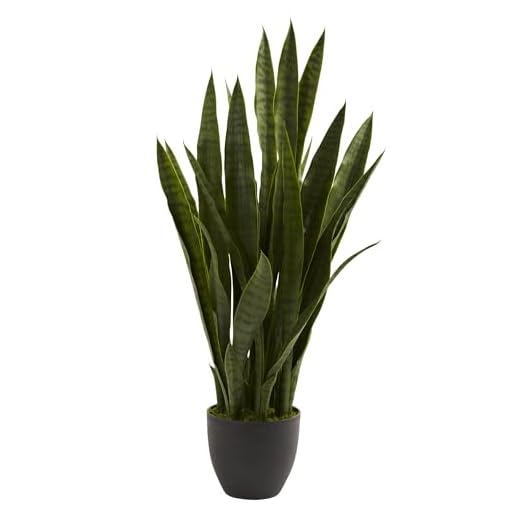 Lifelike Sansevieria in Decorative Planter