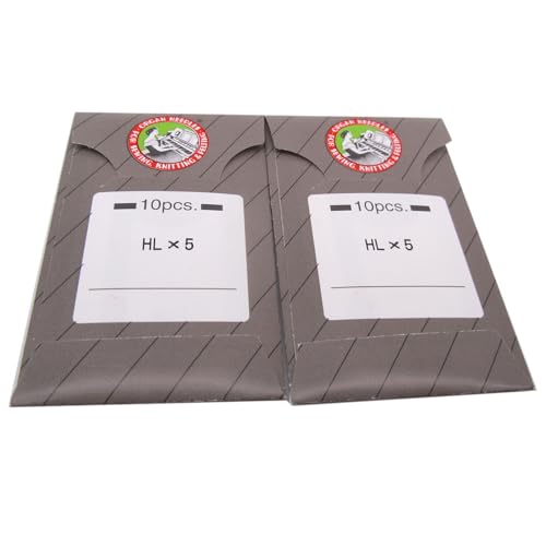 Aguja de órgano – 20 agujas de vástago plano para acolchado/jeans HLX5 Organ en caja de plástico transparente CKPSMS compatible con/reemplazo para JUKI Brand TL98E TL98Q Brother Brand PQ-1500 (tamaño